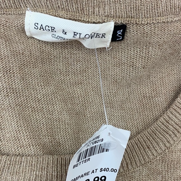 NWT Sweater with tassel details in beige-women’s XL - Picture 4 of 5